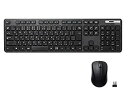 【中古】エレコム キーボード ワイヤレス (レシーバー付属) メンブレン 薄型 フルキーボード マウス付 ブラック TK-FDM110MBK