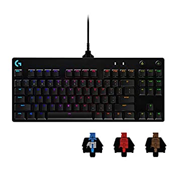 【中古】Logicool G ロジクール G PRO X ゲーミングキーボード テンキーレス 有線 GXスイッチ クリッキー 日本語配列 LIGHTSYNC RGB 着脱式ケーブル G-PK
