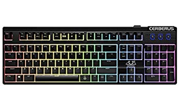 【中古】ASUS 全キーにRGB LED搭載型メカニカルスイッチを採用し、シンプルで美しいデザインに高い機能性と耐久性を備えたゲーミングキーボード CERBERUS