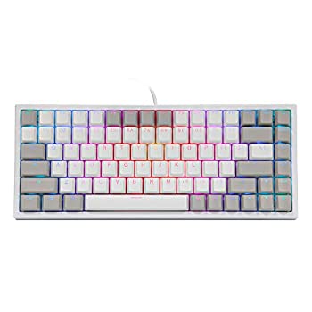 【中古】EPOMAKER EP84 84キー RGB ホットスワップ 有線メカニカルゲームキーボード PBT染料サブベッドキーキャップ Mac/Win/ゲーマー用 (ガテロンレッド