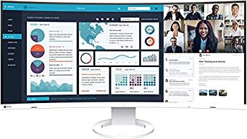 【中古】【輸入品日本向け】EIZO FlexScan EV3895-WT （37.5型/3840×1600/ウルトラワイド曲面モニター/アンチグレアIPS/疲れ目軽減/ホワイト）