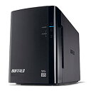 【中古】BUFFALO RAID1対応 USB3.0用 外付けハードディスク 2ドライブモデル 4TB HD-WL4TU3/R1J(2)
