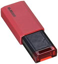 【中古】エレコム USBメモリ 16GB USB3.1 & USB 3.0 ノック式 レッド MF-PKU3016GRD