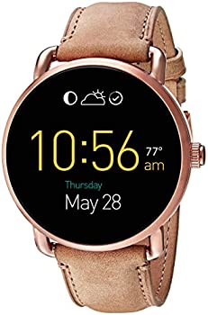 【中古】Fossil Q Wander Gen 2 ライトブラウンレザー タッチスクリーン スマートウォッチ FTW2102