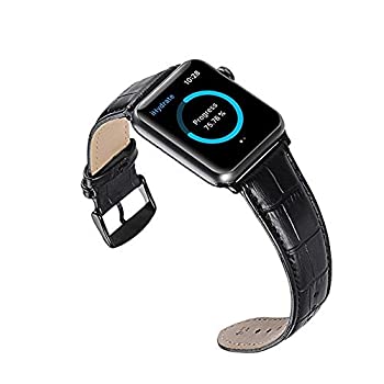 【中古】iStrap アリゲーターグレインカーフレザー互換性/交換用 Apple Watchバンドストラップ iWatchシリーズ 4 3 2 1エディション スポーツ 38mm 42mm