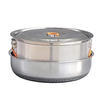 【中古】【輸入品日本向け】3ピースの屋外調理器具セット。ピクニック用品には、中華鍋と、ピクニック、キャンプ、自動運転に適した折りたたみ式および取り外し可能なハンド