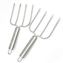 【中古】トルコリフターフォークセットの2ステンレススチールトルコトルコLifters and Poultry Lifters Turkey Claws Carving Fork