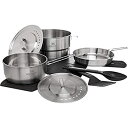 【中古】Stanley Even Heat Camp Pro クックセット 11ピース キャンピング調理器具セット ステンレススチール 鍋とフライパン 調理器具...