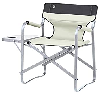 【中古】COLEMAN FOLDING DECK CHAIR WITH TABLE (KHAKI)