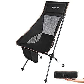 【中古】【輸入品日本向け】KingCamp アウトドアチェア 折りたたみ 超軽量 耐荷重150kg ハイバック 椅子 コンパクト イス 収納袋 付き 椅子 キャンプ お釣り 登山 携帯便利