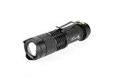 【中古】CREE Q5 LED ハンディライト ズーム機能付き 3モード (本体のみ ブラック2)
