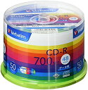【中古】バーベイタムジャパン(Verbatim Japan) 1回記録用 CD-R 700MB 50枚 ホワイトプリンタブル 48倍速 SR80SP50V1