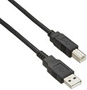 【中古】iBUFFALO USB2.0ケーブル2.0m ブラック BSUAB220BK