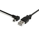 【中古】StarTech.com 1.8m ミニUSB変換ケーブル miniUSB左向きL型ケーブル USB A端子 オス - USB mini-B端子 オス ...
