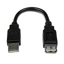 【中古】StarTech.com USBケーブル USB 2.0 A-A延長アダプタケーブル 15cm オス/メス USBEXTAA6IN