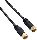 【中古】エレコム アンテナケーブル 2.5C スリムタイプ F型端子 ネジ式ストレート‐ネジ式ストレート型 3m ブラック AV-ATNN30BK