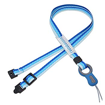 【中古】ラスタバナナ ストラップ 子供用 キッズネックストラップ リフレクター 反射板 反射ステッチ セーフティパーツ付き 長さ調節可能 ブルー 安心 安