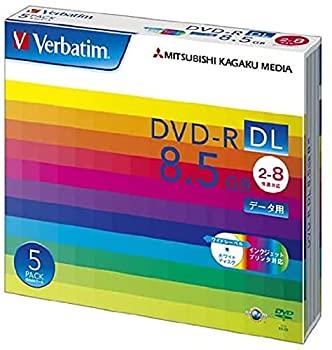 【中古】Verbatim バーベイタム 1回記録用 DVD-R DL 8.5GB 5枚 ホワイトプリンタブル 片面2層 2-8倍速 ..