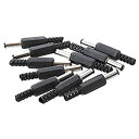 【中古】SODIAL(R)10 x 黒いプラスチックのカバー2.1x5.5mm オスDC電源プラグ?ジャックコネクタ