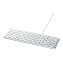 【中古】BUFFALO USB接続 有線スタイリッシュキーボード ホワイト BSKBU15WH