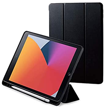 【中古】【輸入品日本仕様】エレコム iPad 10.2インチ 第8世代(2019年) 第7世代(2020年)対応 レザーケース オートスリープ/ウェイク対応 Apple Pencilスタンド・ホルダー付