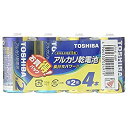 【中古】東芝 アルカリ乾電池 単2形1パック4本入 LR14L 4MP