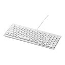 【中古】BUFFALO USB接続 有線スリムキーボード ホワイト BSKBU14WH