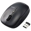 【中古】エレコム ワイヤレスマウス M-BL21DBSKBK 静音 抗菌 5ボタン 3段階ポインタ速度可変 ブラック
