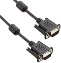 【中古】BUFFALO ディスプレイケーブル 極細 D-Sub15:D-Sub15 コア付 黒 0.7m BSDCV07BK