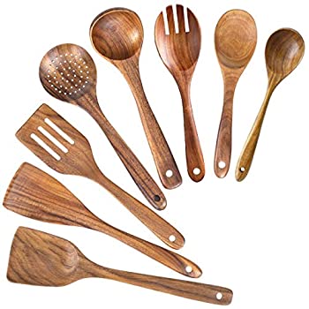 【中古】Wooden Spoons for CookingNonstick Kitchen Utensil SetWooden Spoons Cooking Utensil Set N..