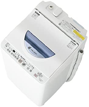 【中古】シャープ タテ型洗濯乾燥機 穴なし槽カビぎらい ブルー系 洗濯容量5.5kg ES-TG55L-A
