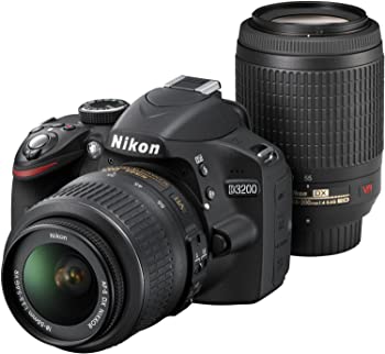 šNikon ǥե D3200 200mm֥륺७å 18-55mm/55-200mm° ֥å D32...