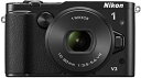 【中古】Nikon ミラーレス一眼Nikon 1 V3 標準パワーズームレンズキット ブラック N1V3HPLKBK