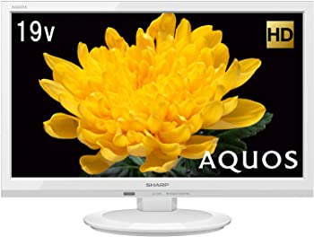 【中古】シャープ 19V型 液晶 テレビ AQUOS LC-19P5-W ハイビジョン 外付HDD対応(裏番組録画) ホワイト 2017年モデル