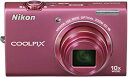 【中古】Nikon デジタルカメラ COOLPIX (クールピクス) S6200 チェリーピンク S6200PK