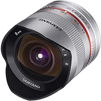 【中古】SAMYANG 単焦点魚眼レンズ 8mm F2.8 II シルバー キヤノン EOS M用 APS-C用