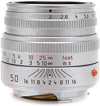 【中古】Leica 50mm f/2.0 Summicron-M シルバークローム マニュアルフォーカスレンズ (11816)