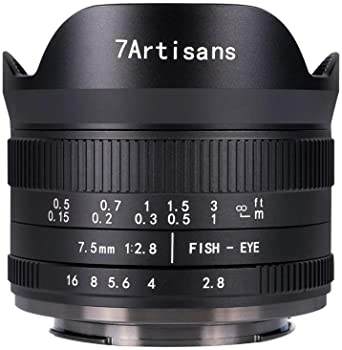 【中古】7職人7.5?MM f2?. 8?APS - Cサイズワイド角度魚眼レンズ手動固定レンズfor Sony Eマウントカメラa7?a7ii a7r a7rii a7s a7sii a6500?a6300