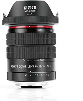 【中古】MEIKE 6-11mm F/3.5 魚眼ズームレンズ APS-Cフレーム Nikonカメラ用 D600 D750 D850 D3100 D7000 D7100