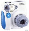 【中古】ファッション撮影 バックステージカメラ FUJIFILM Instax Mini 7s インスタントフィルムカメラ + ボックス無料フィルム20シート!! (アクアブルー