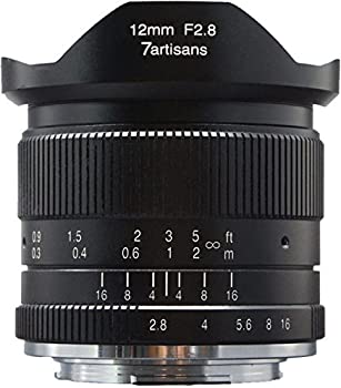 【中古】7artisans 12mm F2.8 APS-C 広角手動固定レンズ Sony Eマウントカメラ用 Sony NEX-6R NEX-7 A3000 A5000 A5100 A6000 A6300 A6500