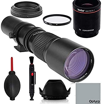 【中古】ハイパワー 500mm/1000mm f/8 マニュアル望遠レンズ Nikon D7500 D500 D600 D610 D700 D750 D800 D810 D650 D3100 D3200 D3300 D3400 D5100 D520