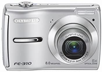 【中古】Olympus FE-310 8MP Digital Camera with 5x Optical Zoom (Silver) by Olympus