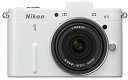 【中古】Nikon ミラーレス一眼カメラ Nikon 1 (ニコンワン) V1 (ブイワン) 薄型レンズキット ホワイトN1 V1ULK WH