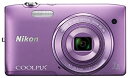 【中古】Nikon デジタルカメラ COOLPIX S3500 光学7倍ズーム 有効画素数 2005万画素 オーキッドパープル S3500PP