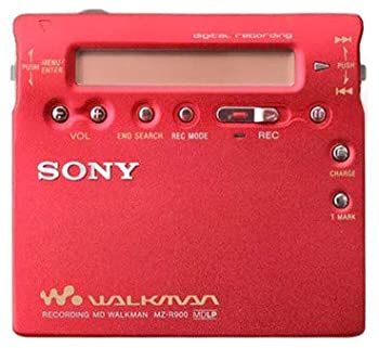 【中古】SONY ソニー　MZ-R900-R レッド　ポータブルMDレコーダー（MD録音再生兼用機/MDウォークマン）　MDLP対応