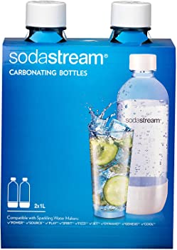 yÁzSodastream 1l Carbonating Bottles- White (Twin Pack) by SodaStream