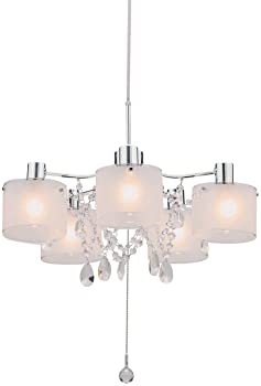 【中古】INTERFORM INC. インターフォルム ペンダントライト シャンデリア ガラス インテリア 照明 SALICE サリーチェ フロスト LT-6806FR 白熱球付