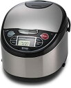 【中古】Tiger JAX-T18U-K 10-Cup (Uncooked) Micom Rice Cooker with Food Steamer & Slo...
