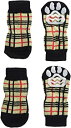 【中古】ランジュ (L'ange) DOG SOCKS check beige L サイズ